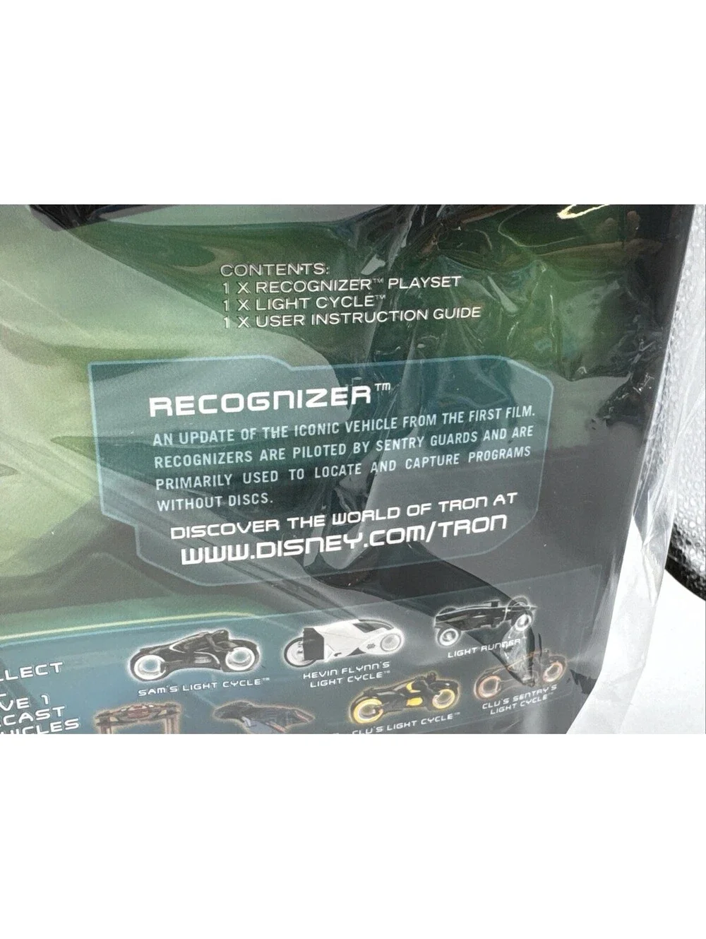 Tron Legacy Recognizer Storage Playset Spinmaster + 3 Diecast Figures Clu 2010